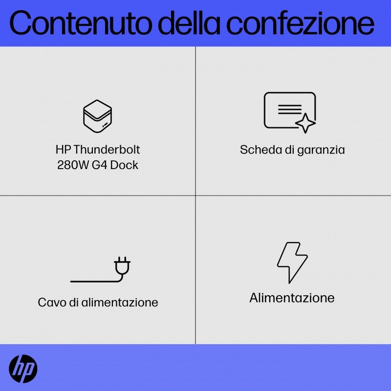 HP Thunderbolt Dock 280W G4 con cavo combo