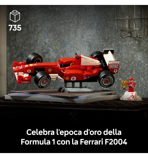 LEGO ICONS Ferrari F2004 et Michael Schumacher