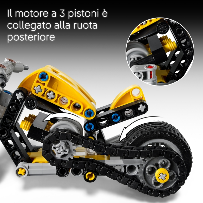 LEGO Technic Gelbes Motorrad
