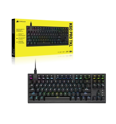 Corsair K60 PRO TKL keyboard Gaming USB QWERTY Italian Black