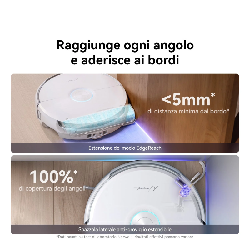 NARWAL Flow Robot Aspirapolvere Lavapavimenti All-in-one, FlowWash, Aspirazione 22000Pa, Fotocamera AI, Pulizia Tappeti,