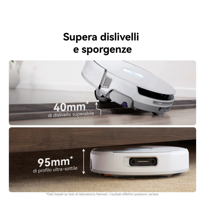 NARWAL Flow Robot Aspirapolvere Lavapavimenti All-in-one, FlowWash, Aspirazione 22000Pa, Fotocamera AI, Pulizia Tappeti,