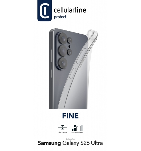 Cellularline Fine - Galaxy S26 Ultra Weich, ultraschmal, ultratransparent