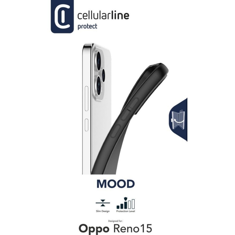 Cellularline MOOD – Xiaomi and Oppo Flexible rubber case with matte finish, perfect for protecting Xiaomi and Oppo smartphones