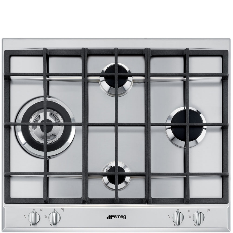 Smeg SLR64SGH hobs Acero inoxidable Integrado Encimera de gas 4 zona(s)