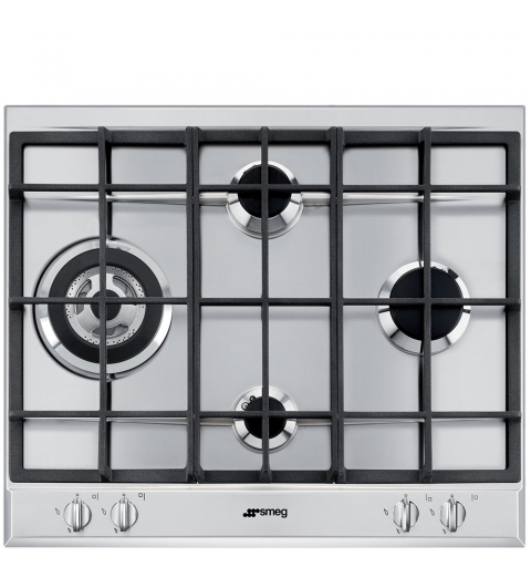 Smeg SLR64SGH hobs Acero inoxidable Integrado Encimera de gas 4 zona(s)