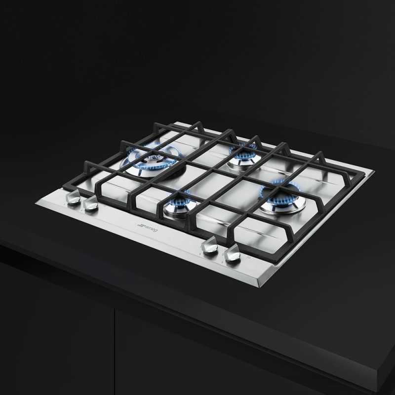 Smeg SLR64SGH hob Stainless steel Built-in Gas 4 zone(s)