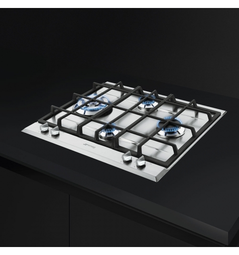 Smeg SLR64SGH hobs Acero inoxidable Integrado Encimera de gas 4 zona(s)