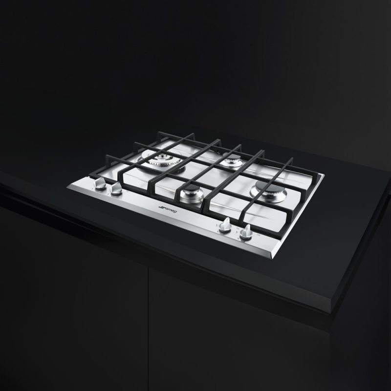 Smeg SLR64SGH hobs Acero inoxidable Integrado Encimera de gas 4 zona(s)