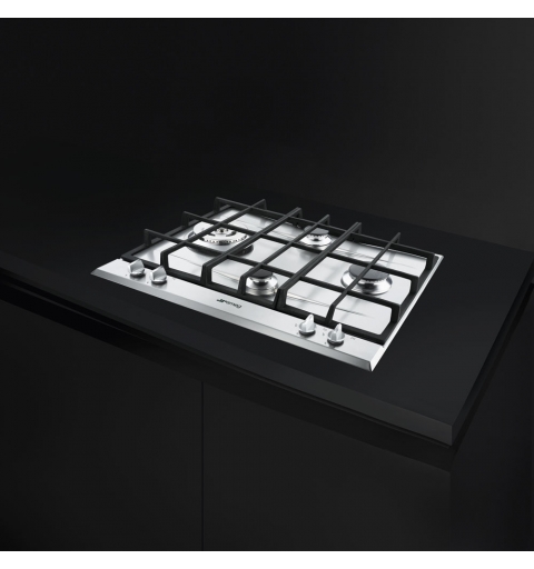 Smeg SLR64SGH plaque Acier inoxydable Intégré Gaz 4 zone(s)