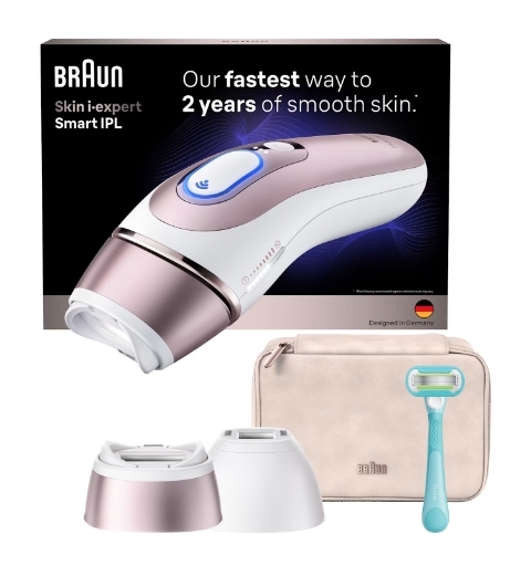 Braun Skin i expert Luce pulsata intensa (IPL) Rose Gold, Bianco