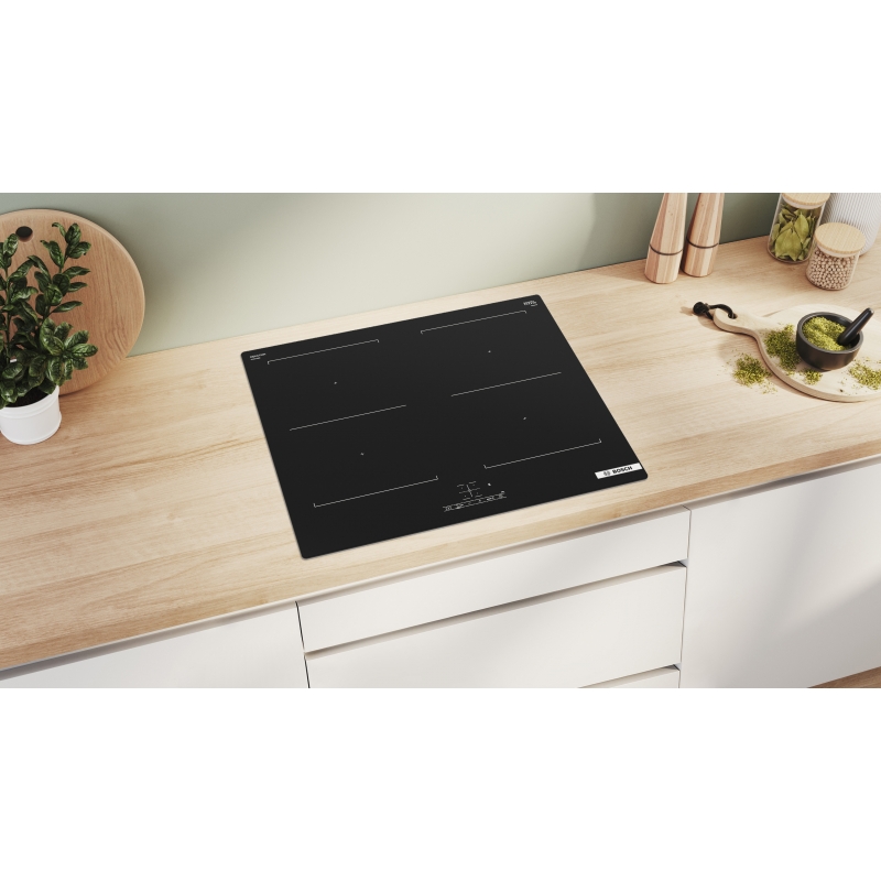Bosch Serie 4 PVQ611BB6E Piano cottura a induzione 60 cm CombInduction Nero