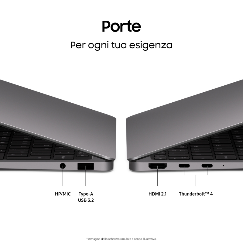 Samsung NP940XJG-KG1IT laptop Copilot+ PC Intel Core Ultra 7 356H 35.6 cm (14") Touchscreen WQXGA+ 32 GB LPDDR5x-SDRAM 1 TB SSD