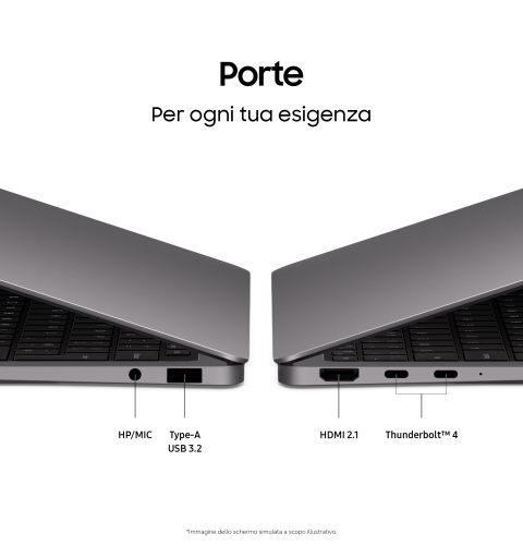 Samsung NP940XJG-KG1IT laptop Copilot+ PC Intel Core Ultra 7 356H Ordinateur portable 35,6 cm (14") Écran tactile WQXGA+ 32 Go