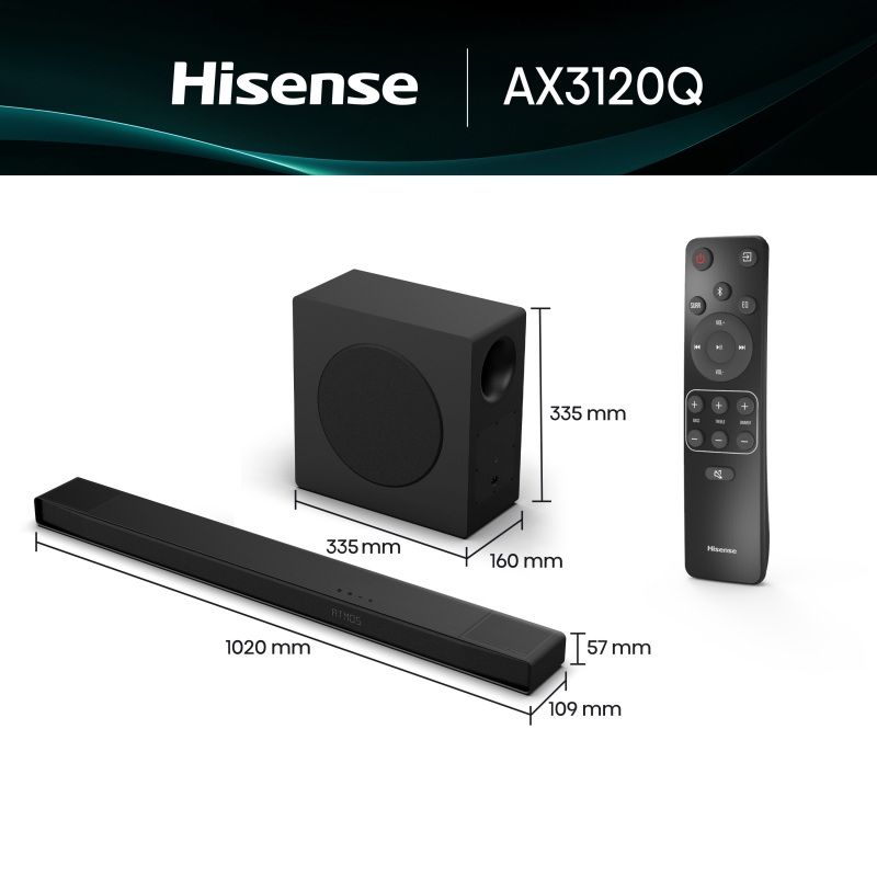 Hisense AX3120Q Nero 3.1.2 canali 440 W