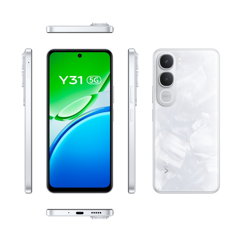 VIVO Y31 5G 17,1 cm (6.72") Android 15 USB Type-C 6 Go 256 Go 6500 mAh Blanc