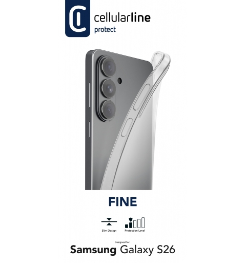 Cellularline Fine - Galaxy S26 Blanda, ultrafina, ultratransparente