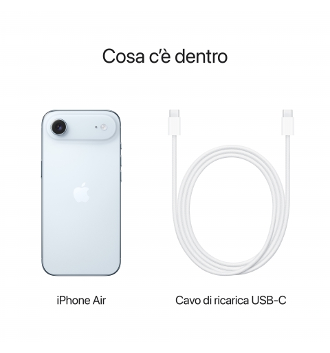 Apple iPhone Air 16,5 cm (6.5") Double SIM iOS 26 5G USB Type-C 512 Go Bleu
