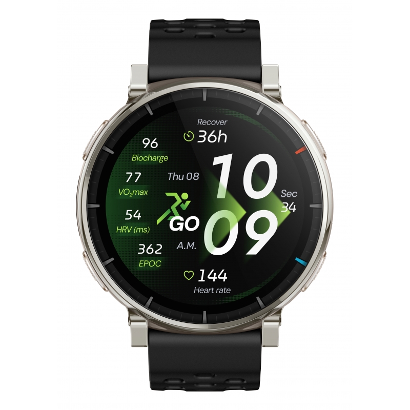 Amazfit Active 3 3,35 cm (1.32") AMOLED Digital 466 x 466 Pixel Touchscreen Gold GPS
