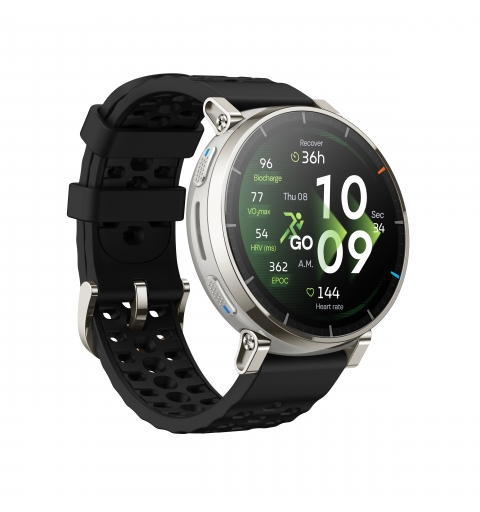 Amazfit Active 3 3.35 cm (1.32") AMOLED Digital 466 x 466 pixels Touchscreen Gold GPS (satellite)