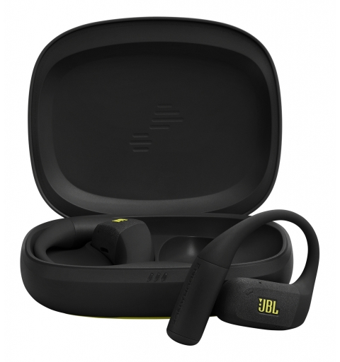 JBL Endurance Zone Cuffie Sportive Open-Ear True Wireless con Archetto Ergonomico, colore Nero e Giallo
