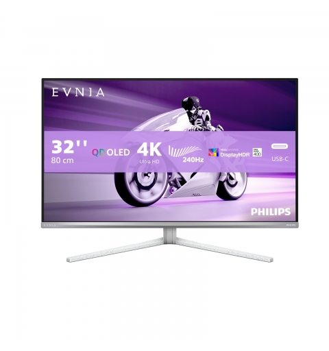 Philips Evnia 8000 32M2N8900 00 pantalla para PC 80 cm (31.5") 3840 x 2160 Pixeles 4K Ultra HD QD-OLED Blanco