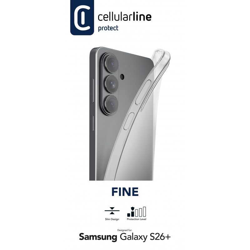 Cellularline Fine - Galaxy S26+ Blanda, ultrafina, ultratransparente