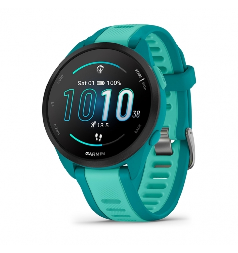 Garmin Forerunner 165 Music 3,05 cm (1.2") AMOLED 43 mm Digital 390 x 390 Pixel Touchscreen Türkis GPS