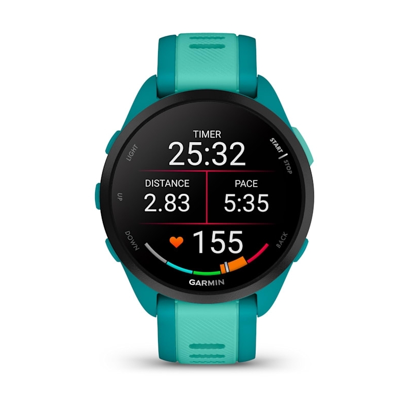 Garmin Forerunner 165 Music 3,05 cm (1.2") AMOLED 43 mm Digital 390 x 390 Pixeles Pantalla táctil Turquesa GPS (satélite)