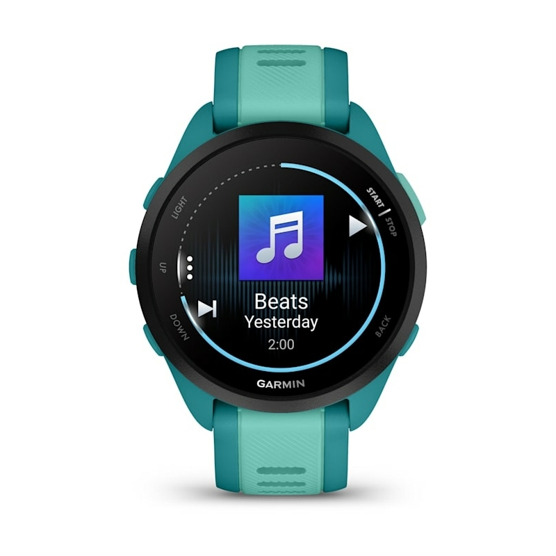 Garmin Forerunner 165 Music 3,05 cm (1.2") AMOLED 43 mm Digitale 390 x 390 Pixel Touch screen Turchese GPS (satellitare)