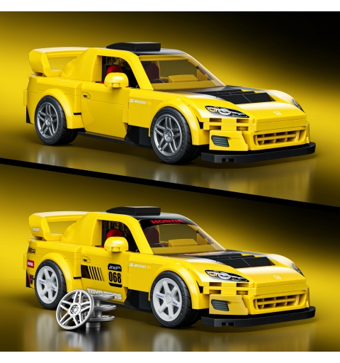 Mattel Brick Shop Hot Wheels-Coffret de Construction Honda S2000 de 2007