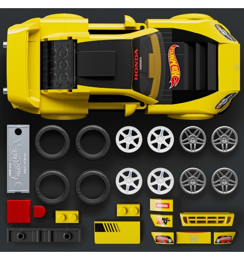 Mattel Brick Shop Hot Wheels ’07 Honda S2000 Building Toy Kit (257 Pieces), for Collectors