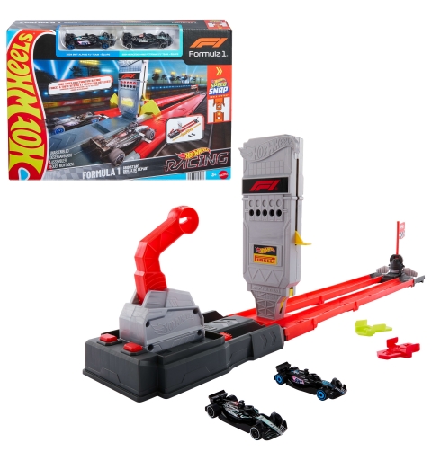 Hot Wheels City Hot Wheels-Piste Grille de Départ Formule 1-coffret avec 2 voitures