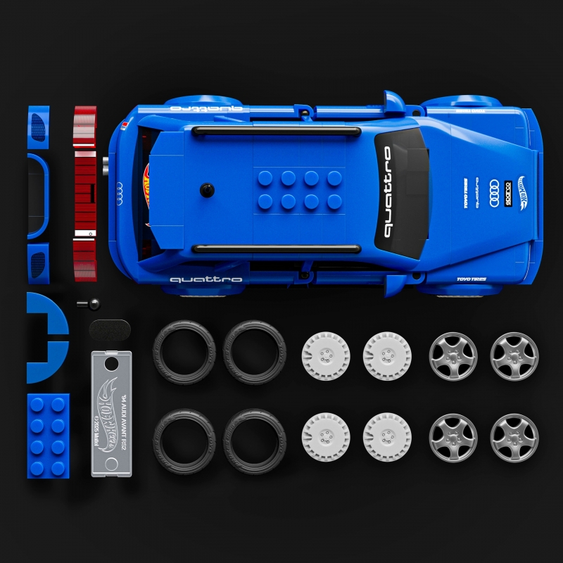 Mattel Brick Shop Hot Wheels-Coffret de Construction Audi Avant RS2