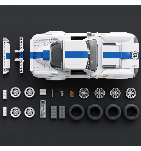 Mattel Brick Shop Hot Wheels Corvette Grand Sport Building Toy Kit (918 Pieces), for Collectors