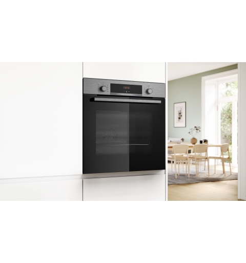 Bosch Serie 4 HBA534BS3 four 71 L 3400 W Noir, Acier inoxydable