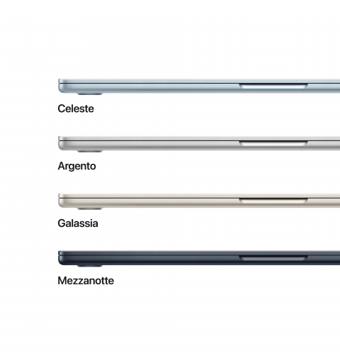 Apple MacBook Air Apple M M5 Laptop 38,9 cm (15.3") 16 GB 512 GB SSD Wi-Fi 7 (802.11be) macOS Tahoe Blau