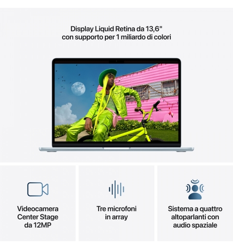 Apple MacBook Air Apple M M5 Ordinateur portable 34,5 cm (13.6") 16 Go 1 To SSD Wi-Fi 7 (802.11be) macOS Tahoe Bleu