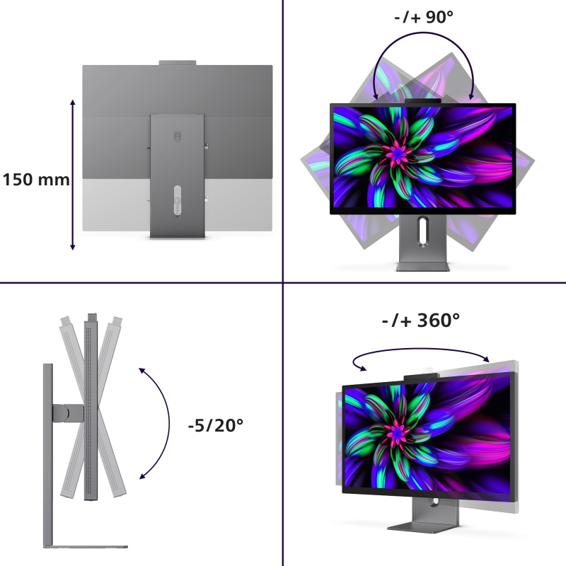 Philips Brilliance 27E3U7903 00 Monitor PC 68,6 cm (27") 5120 x 2880 Pixel 5K Ultra HD LCD Grigio