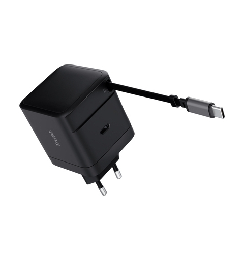 Trust Maxo Cargador retráctil USB-C PD de 65 W
