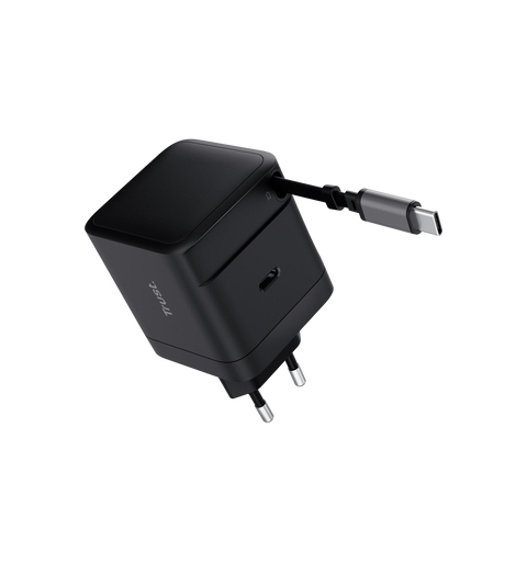 Trust Maxo USB-C-PD-Ladegerät mit 65 W und einziehbarem Ladekabel