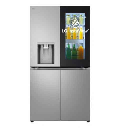 LG InstaView GMK961PY5E Frigorifero 4 porte | Classe E, 646L | Wi-Fi, Dispenser acqua senza allaccio, Door & Linear Cooling |