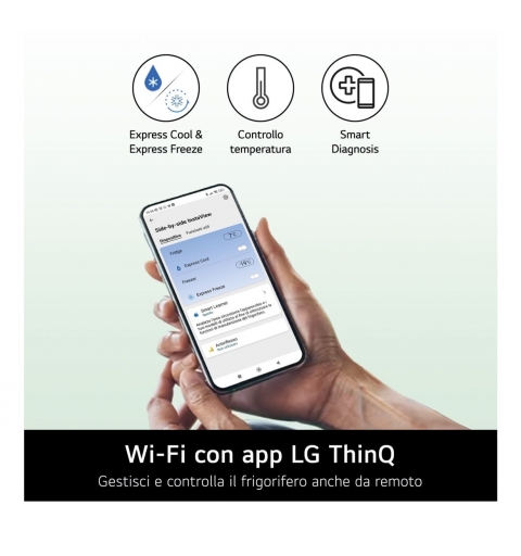 LG InstaView GMK961PY5E frigo américain Pose libre 646 L Argent