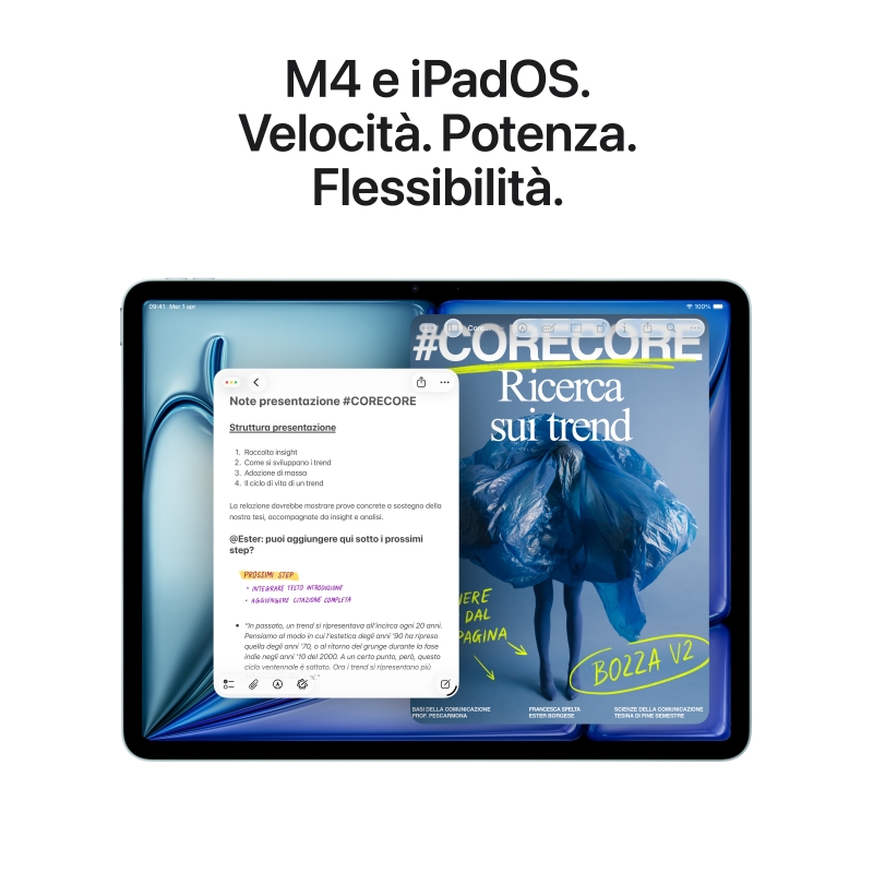 Apple iPad Air Apple M 256 GB 27,9 cm (11") 12 GB Wi-Fi 7 (802.11be) iPadOS 26 Grau