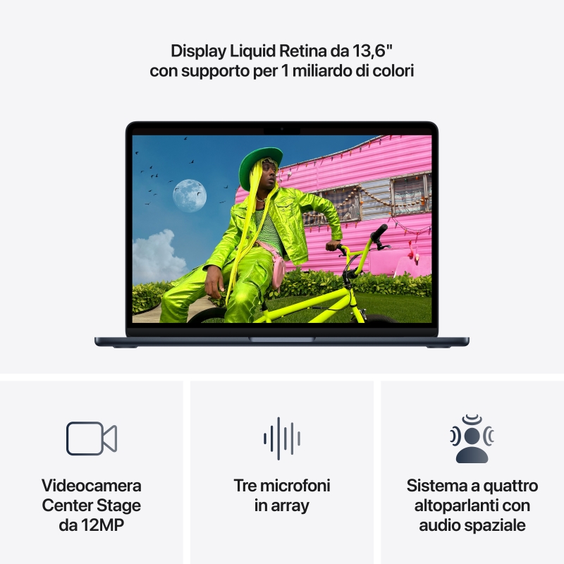 Apple MacBook Air 13" M5 chip 10‑core CPU 10‑core GPU, 16GB, 1TB SSD - Mezzanotte