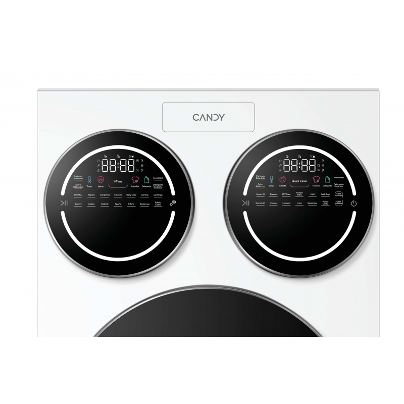 Candy Lavatrice MultiWash a carica frontale, 3 oblò, Libera installazione, 10 kg + 1kg + 1kg, 1400 RPM, Classe A, Bianco, L x P