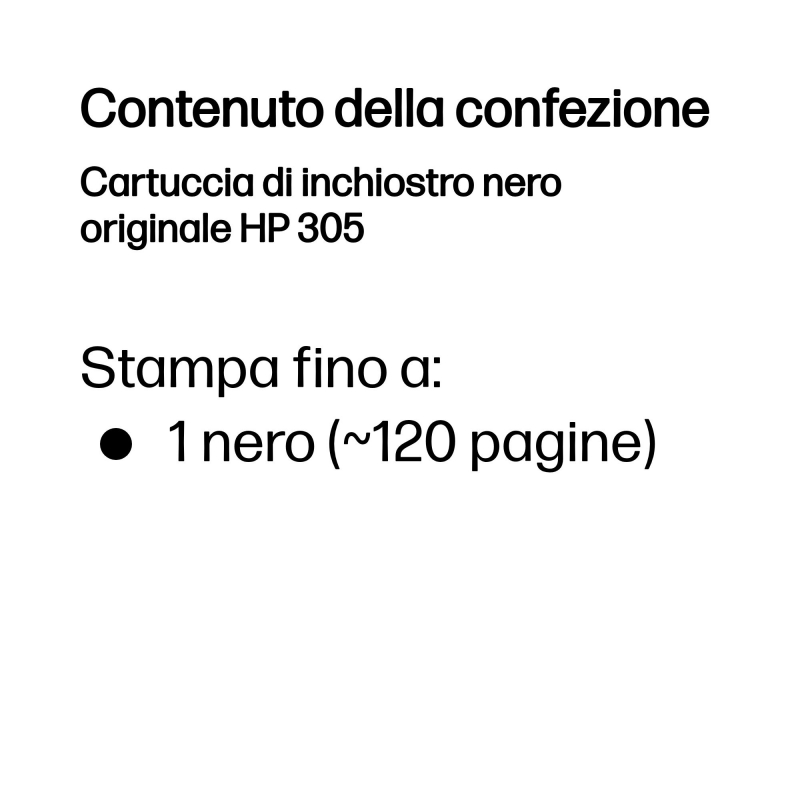 HP Cartouche d’encre noire 305 authentique