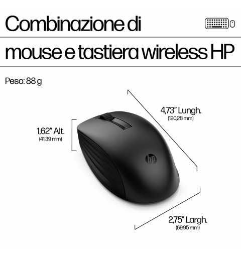 HP Ensemble clavier et souris sans fil 655