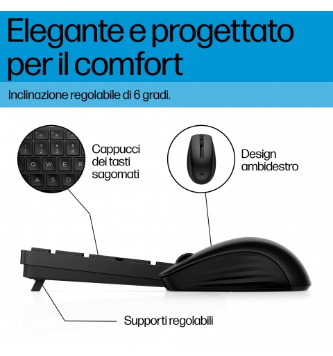 HP Ensemble clavier et souris sans fil 655