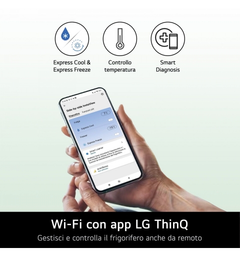 LG GSLE91MBAB Side-by-Side Kühlkombination Freistehend 623 l Edelstahl